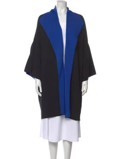 Pre-owned Alice And Olivia Wool Colorblock Pattern Sweater In Black