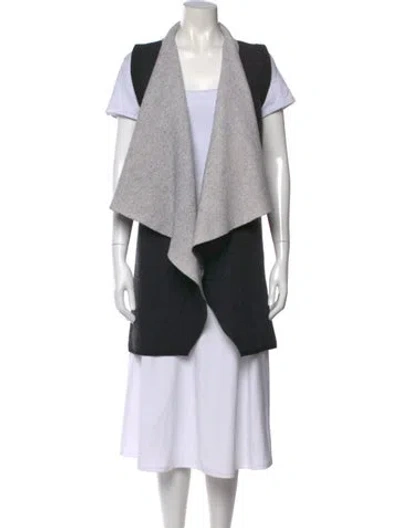 Pre-owned Alice And Olivia Wool Colorblock Pattern Sweater In Black