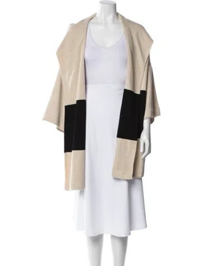 Pre-owned Alice And Olivia Wool Colorblock Pattern Sweater In Neutral