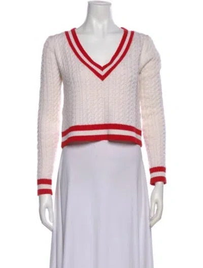 Pre-owned Alice And Olivia Wool Colorblock Pattern Sweater In Pink