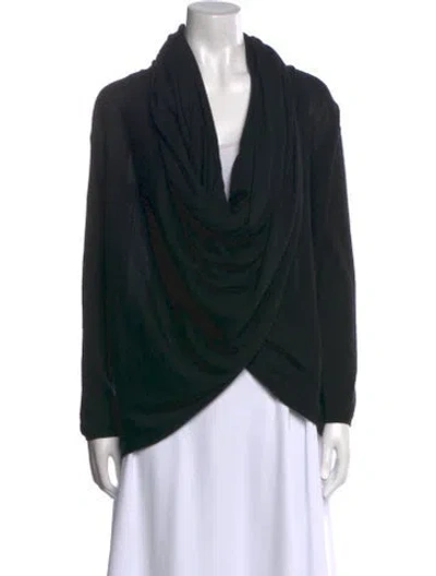 Pre-owned Alice And Olivia Wool Cowl Neck Sweater In Black