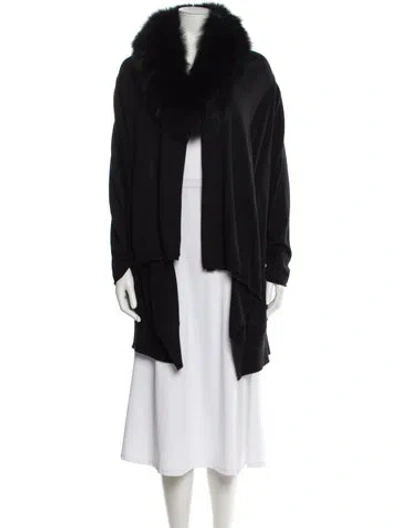 Pre-owned Alice And Olivia Wool Cowl Neck Sweater In Black