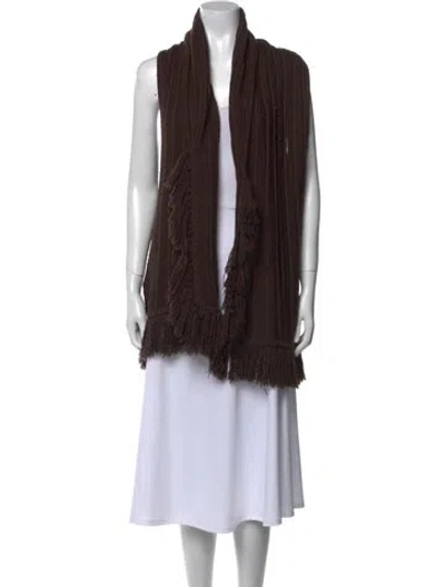Pre-owned Alice And Olivia Wool Cowl Neck Sweater In Brown