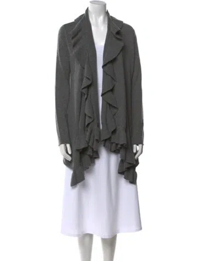 Pre-owned Alice And Olivia Wool Cowl Neck Sweater In Gray