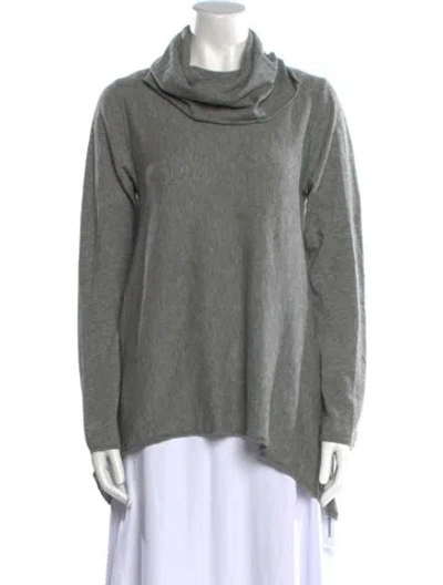 Pre-owned Alice And Olivia Wool Cowl Neck Sweater In Gray