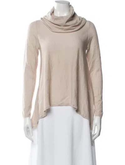 Pre-owned Alice And Olivia Wool Cowl Neck Sweater In White