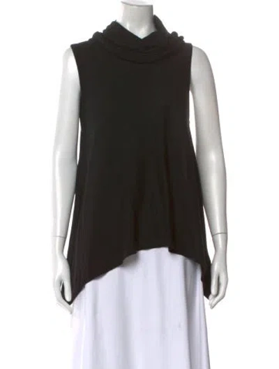 Pre-owned Alice And Olivia Wool Cowl Neck Top In Black