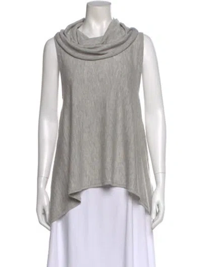 Pre-owned Alice And Olivia Wool Cowl Neck Top In Gray