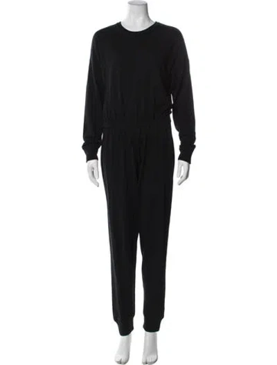 Pre-owned Alice And Olivia Wool Crew Neck Jumpsuit In Blue