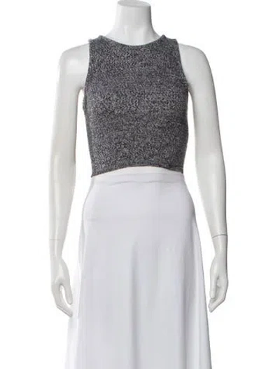 Pre-owned Alice And Olivia Wool Crew Neck Sweater In Black