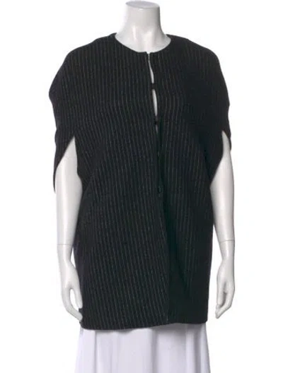 Pre-owned Alice And Olivia Wool Crew Neck Sweater In Black