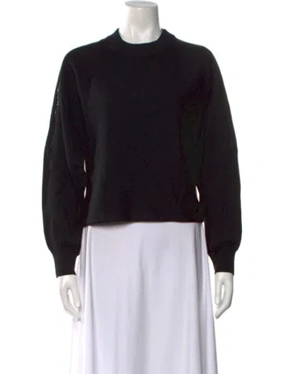 Pre-owned Alice + Olivia Wool Crew Neck Sweater In Black