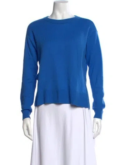 Pre-owned Alice And Olivia Wool Crew Neck Sweater In Blue