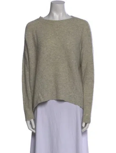 Pre-owned Alice And Olivia Wool Crew Neck Sweater In Gray