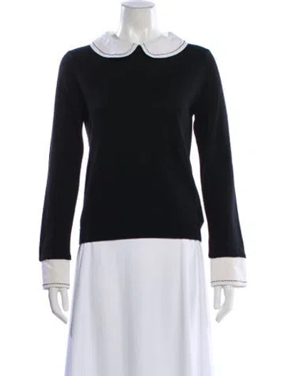 Pre-owned Alice And Olivia Wool Crew Neck Sweater In Gray