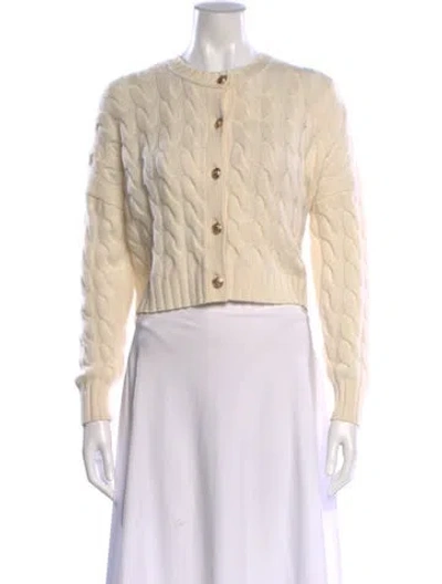 Pre-owned Alice And Olivia Wool Crew Neck Sweater In Neutral
