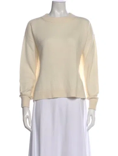 Pre-owned Alice And Olivia Wool Crew Neck Sweater In Neutral