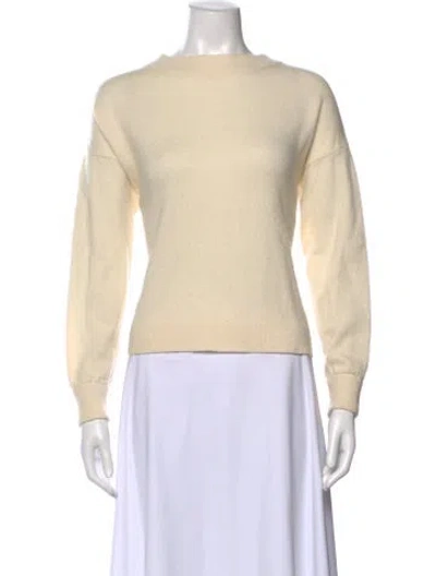 Pre-owned Alice And Olivia Wool Crew Neck Sweater In Neutral