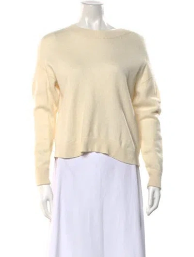 Pre-owned Alice And Olivia Wool Crew Neck Sweater In Neutral