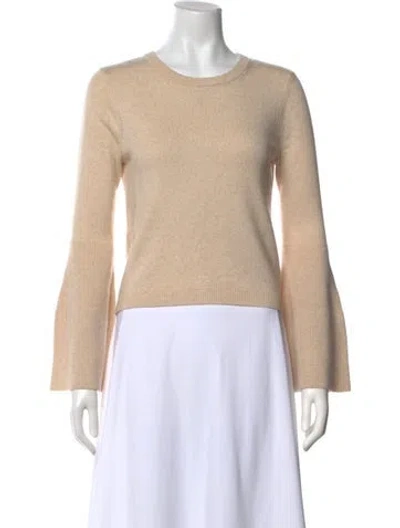 Pre-owned Alice And Olivia Wool Crew Neck Sweater In Neutral