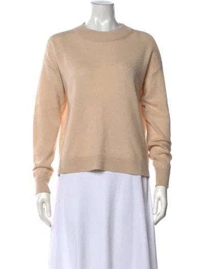 Pre-owned Alice + Olivia Wool Crew Neck Sweater In Neutral