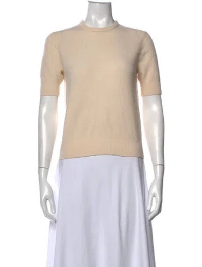 Pre-owned Alice And Olivia Wool Crew Neck Sweater In Neutral