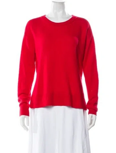 Pre-owned Alice And Olivia Wool Crew Neck Sweater In Red
