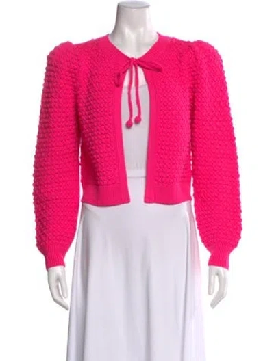 Pre-owned Alice And Olivia Wool Crew Neck Sweater W/ Tags In Pink