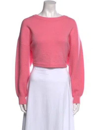 Pre-owned Alice And Olivia Wool Crew Neck Sweater W/ Tags In Pink