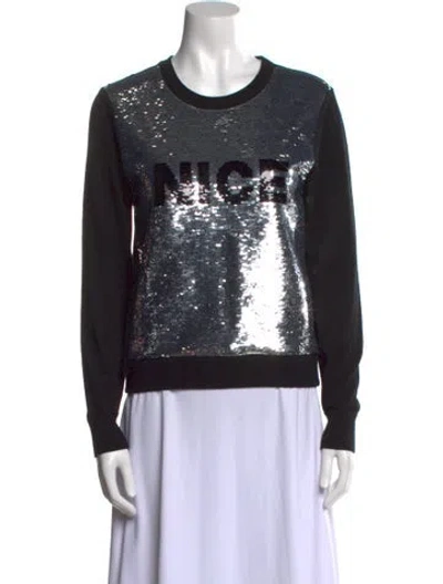 Pre-owned Alice And Olivia Wool Crew Neck Sweatshirt In Multi