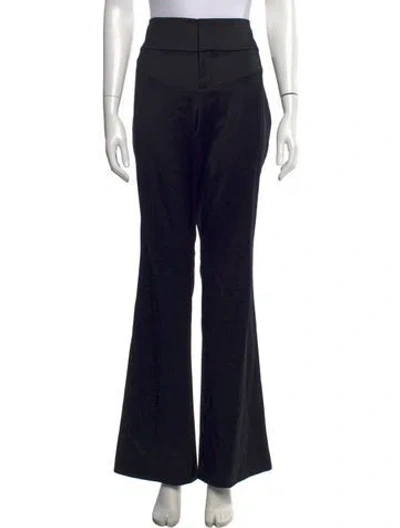 Pre-owned Alice And Olivia Wool Flared Pants In Black