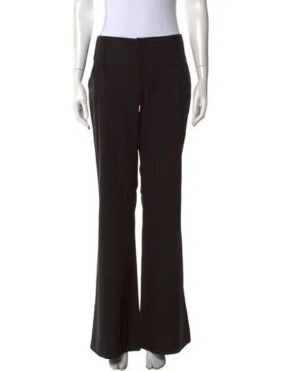 Pre-owned Alice And Olivia Wool Flared Pants In Black