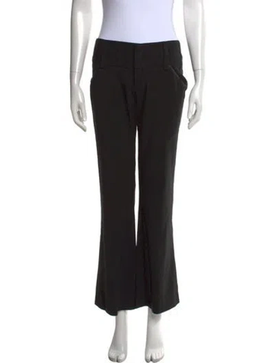 Pre-owned Alice And Olivia Wool Flared Pants In Black