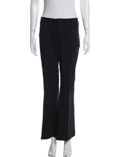 Pre-owned Alice And Olivia Wool Flared Pants In Black