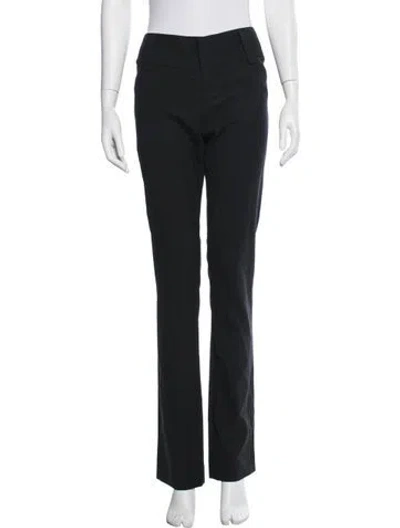 Pre-owned Alice And Olivia Wool Flared Pants In Black