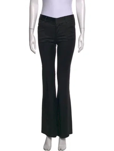 Pre-owned Alice And Olivia Wool Flared Pants In Black