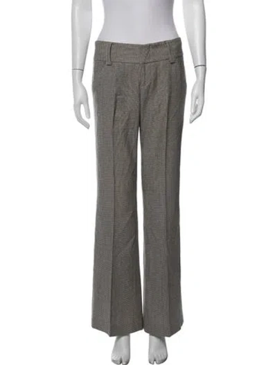 Pre-owned Alice + Olivia Wool Flared Pants In Brown