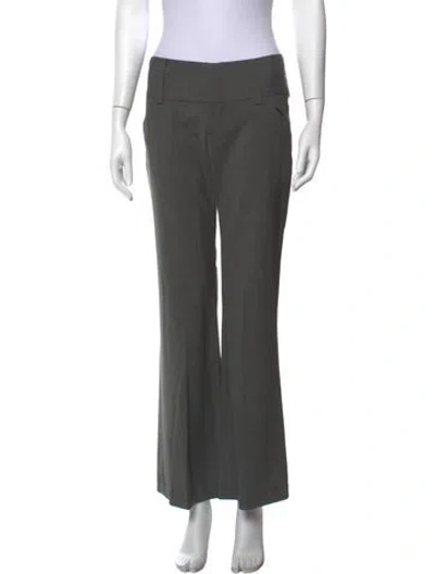 Pre-owned Alice And Olivia Wool Flared Pants In Grey