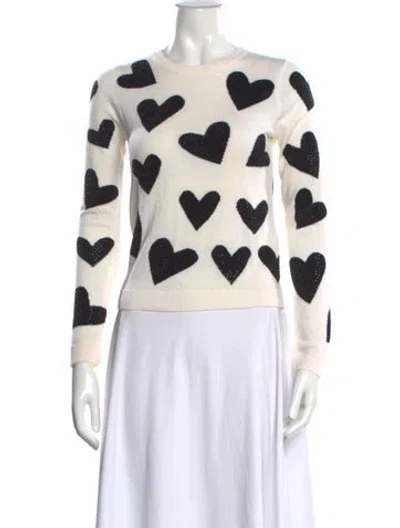 Pre-owned Alice And Olivia Wool Graphic Print Sweater