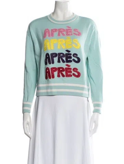 Pre-owned Alice And Olivia Wool Graphic Print Sweater In Multi
