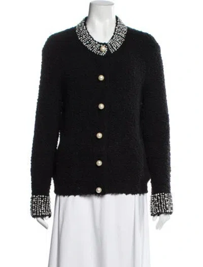 Pre-owned Alice And Olivia Wool Jacket In Black