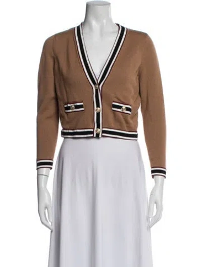 Pre-owned Alice And Olivia Wool Jacket In Brown