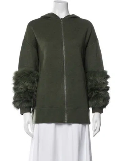 Pre-owned Alice And Olivia Wool Jacket In Green