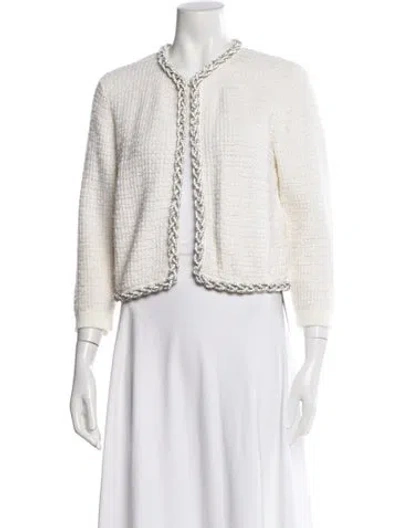 Pre-owned Alice And Olivia Wool Jacket W/ Tags In White
