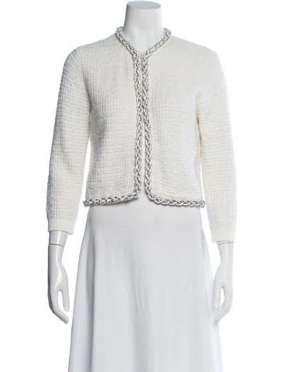 Pre-owned Alice And Olivia Wool Jacket W/ Tags In White