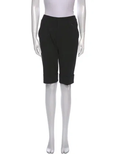 Pre-owned Alice And Olivia Wool Knee-length Shorts In Black