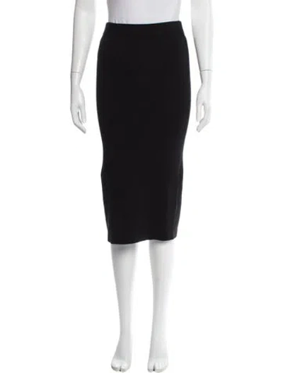 Pre-owned Alice And Olivia Wool Knee-length Skirt In Black