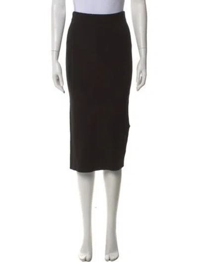 Pre-owned Alice And Olivia Wool Knee-length Skirt In Black