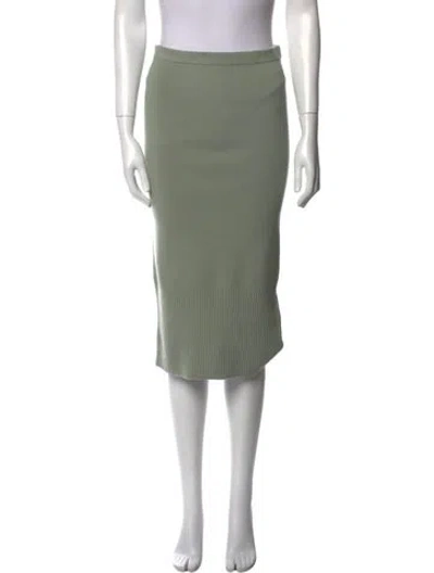Pre-owned Alice And Olivia Wool Knee-length Skirt In Green