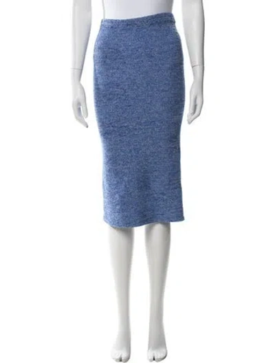 Pre-owned Alice And Olivia Wool Knee-length Skirt W/ Tags In Blue